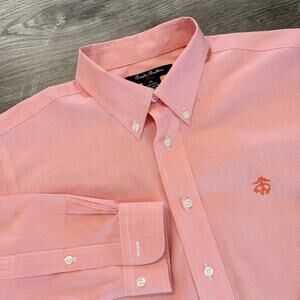 Brooks Brothers Fleece Striped Button Down L/S Shirt Size XL *FLAWS*